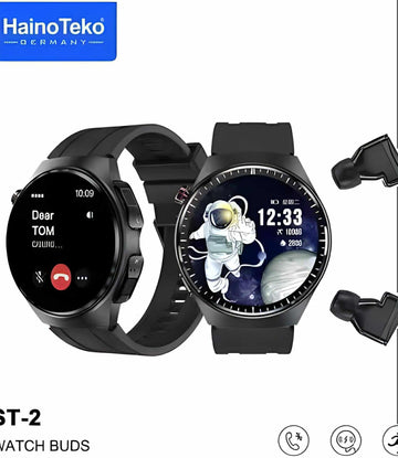 HainoTeko-12 Waterproof Smartwatch With Builtin Wireless Earbuds