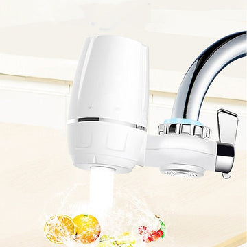 PureFlow Faucet Water Purifier - Universal Tap Filter with Activated Carbon Filtration