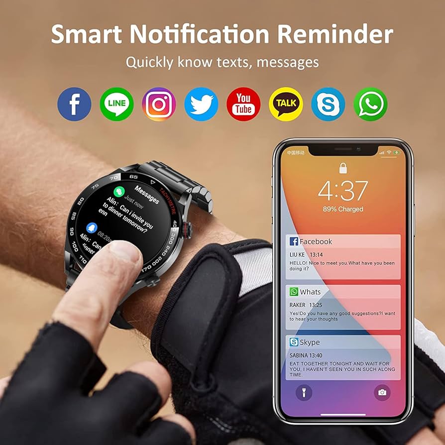 HainoTeko-12 Waterproof Smartwatch With Builtin Wireless Earbuds