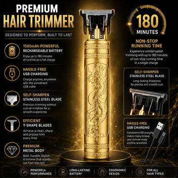 T-Blade Hair Trimmer - Beard & Hair Clipper (1500mAh, 180-Min Runtime)